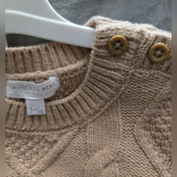 Grayson Mini Cable Knit Sweater And Pant Set - Picture 2 of 5